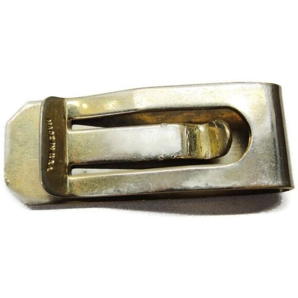 Engraved REL Money Clip Gold Tone Diamond Wallet Credit Card Cash - Picture 5 of 10